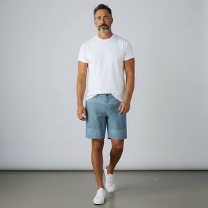 Vans Docksiders Men’s Striped Shorts. Blue/Gray Size 36 #537